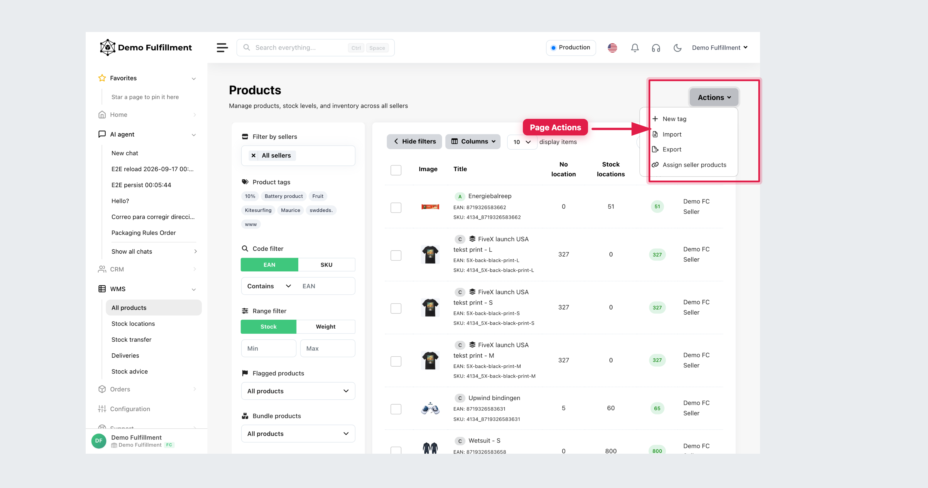Page Actions