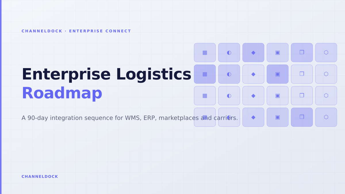 Enterprise logistiek integratie roadmap die WMS ERP marktplaatsen vervoerders EDI en API workflows verbindt
