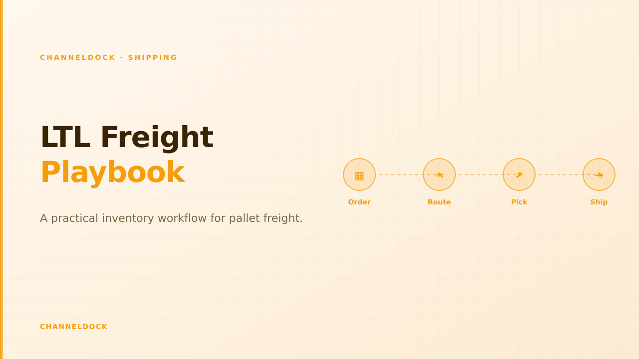 ChannelDock diagram of pallet freight moving between warehouses and retail partners
